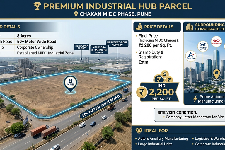 Industrial Land for Sale – Chakan MIDC Phase, Pune