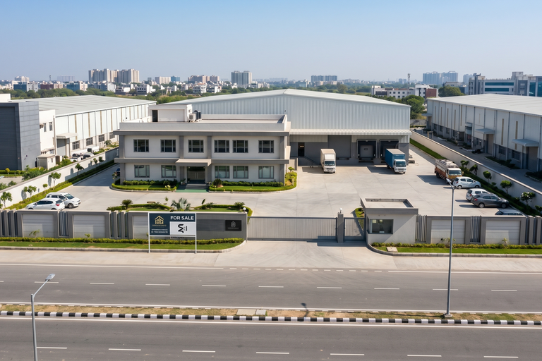 Prime Industrial Land with Existing Structure For Sale in Sector 140A Noida β Premium Industrial & Corporate Development Asset