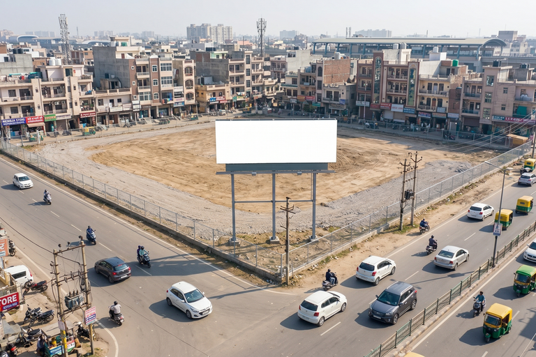 Premium Notified Commercial Street Plot For Sale in Shahdara Delhi – 4,000 Sq.Yds Freehold Development Opportunity