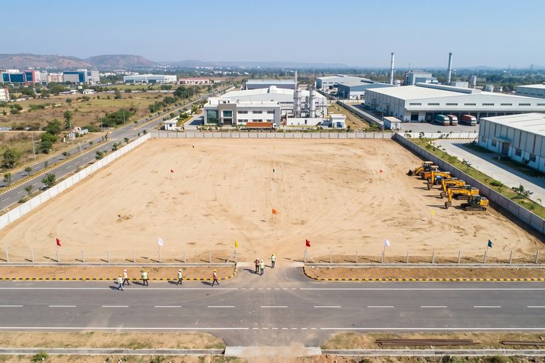 10 Acre Approved Industrial Land For Sale in Sikandrabad β Clean Title Development Opportunity