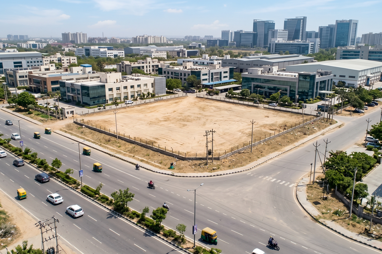 Premium Highway Facing Commercial / Industrial Plot For Sale in Udyog Vihar Phase 1 Gurugram – 3-Side Corner Land Parcel