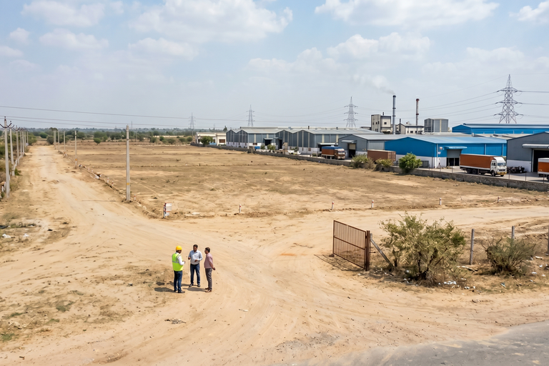 Prime Industrial Land For Sale Adjoining RIICO Kotputli – 50–60 Bigha Industrial Development Opportunity
