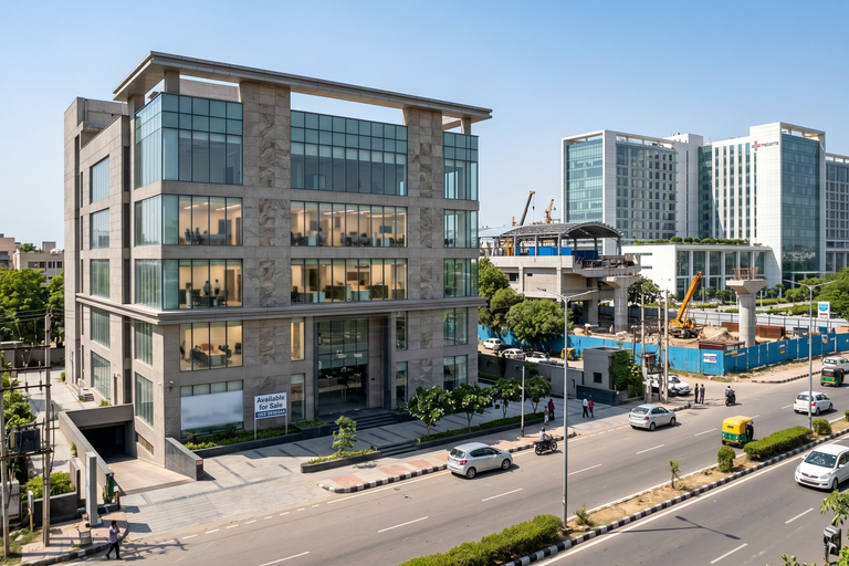 Pre-Leased Independent Commercial Building For Sale in Sector 32 Gurugram β (Approx. 2,592 Sq.Yards)